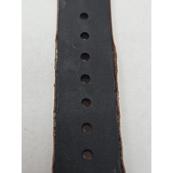 Tinker First Edition Day Date Watch Silver Tone 38mm New Battery Brown Leather - Picture 12 of 13